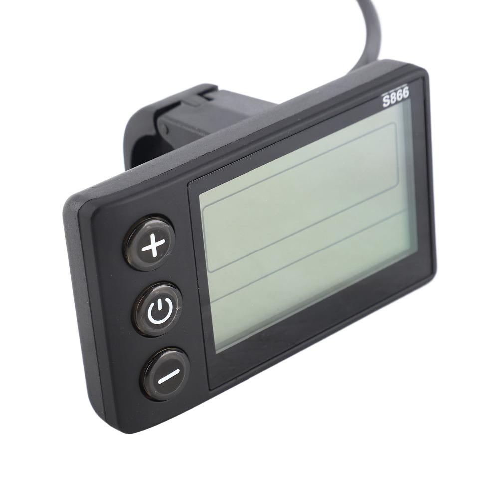S866 Electric Bicycle Display 24V 36V 48V E-bike LCD Display Instrument Electric Scooter
