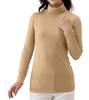 Little Island Warm Innerwear Women's High-Neck, High-Tension Fleece-Lined (Long Sleeves/Stretch) (3L/Beige)