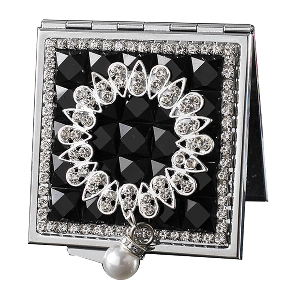 

BESTOYARD Ручное Компактное Складное Зеркало для Макияжа Актрисы Маленькое Мини Карманное Складное Зеркало для Макияжа Черное, Блестящее, Портативное, Компактное, Стильное, Зеркало, Зеркало, чёрный