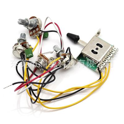 Cablaggio Elettrico per Chitarra Elettrica ST SQ con Tre Potenziometri, Selettore a 5 Vie e Presa per Cavo Elettronico