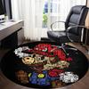 1pc Mario Gamer Console Office Round Area Rug, Indoor Mat Suitable For Office, Under Office Chairs Bedroom Living Room Home Decor, Room Deco