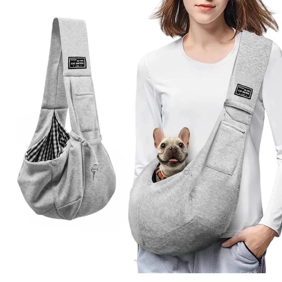 

Dogs Accessories Outdoor Cat and Dog Shoulder Bag Transport Pet Backpack Carriers Pets Bags Cats Things Carrying Basket For Home M серый