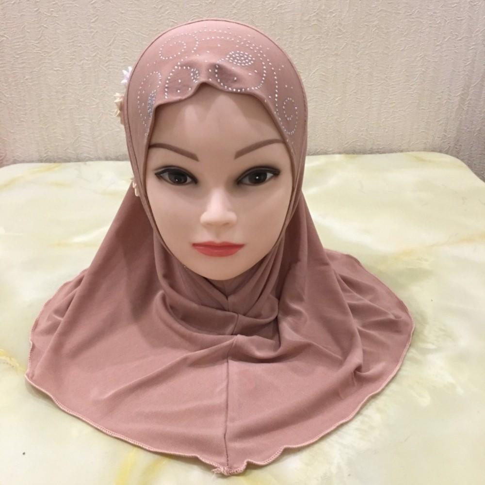 Jersey Material Kinder Hijab Zum Überziehen Islamisches Kopftuch Schönes Mädchen Hijab Schule