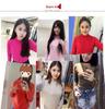 Women's Half-High Collar Spring/Autumn Knit Sweater Pullover