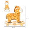 Schaukel-Tier Giraffe mit Soundeffekt, Rädern, Griffen, Plüsch Schaukeltier für Babys, Schaukelsitz für Kleinkinder 3-6 Monate