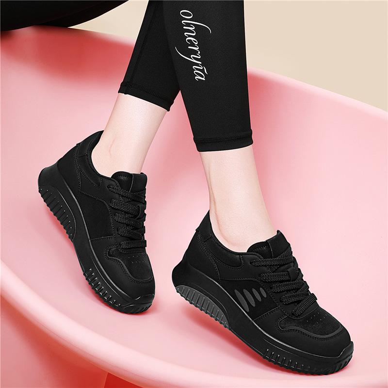 New Autumn and Winter Platform Women's Leather Casual Women's Sneakers Are Fashionable, Comfortable and Versatile Shoes for Women