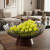 Elegant Fruit Bowl on Pedestal for Sweets And Dried Fruits, Stylish Storage Tray, Snack Stand