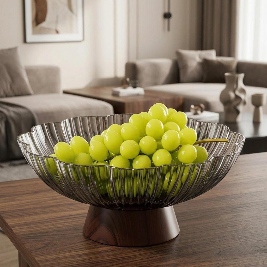 Elegant Fruit Bowl on Pedestal for Sweets And Dried Fruits, Stylish Storage Tray, Snack Stand