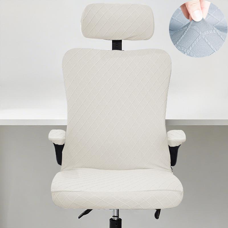 3Pcs/Set Computer Swivel Chair Cover Universal Ergonomic Game Chair Cover with Headrest Armrest Cover for Office Home