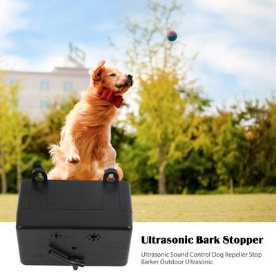 Ultrasonic Outdoor Anti Barking Device 4 Adjustable Level 50 Ft Neighbors Dog Silencer Rechargeable Safe for Pets and People