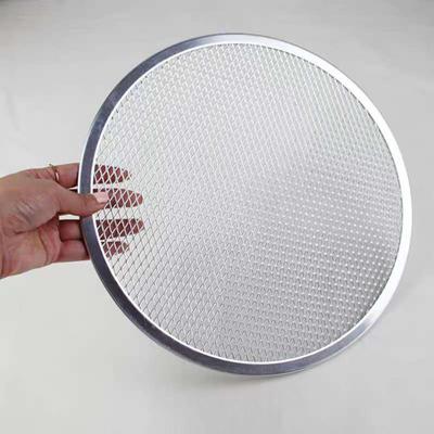 Pizza Baking Tray Multipurpose Food Grade Aluminum Alloy Round Baking Mesh Pan for Home