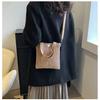 Korean Mini Bucket Bag Corduroy Handbags Crossbody Bag for Women Vertical Casual Mini Tote Bag Power Bank Phone Pouch Coin Purse