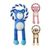 Squeaky Dog Toy Cotton Rope Dog Toy with Built-In Sound Generator Durable Plush Chew Toy for Small Large Dogs Teeth Cleaning Boredom Relief Pet Toys