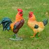 Chicken Figurine, Lifelike Resin Hen Rooster Garden Statue, Standing Farm Animal Sculpture for Yard, Lawn Garden, Outdoor Decor