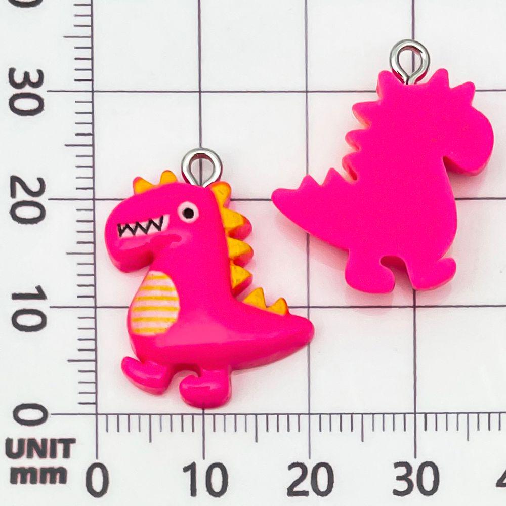 12 Mixed Colorful Resin Dinosaur Pendants for DIY Jewelry