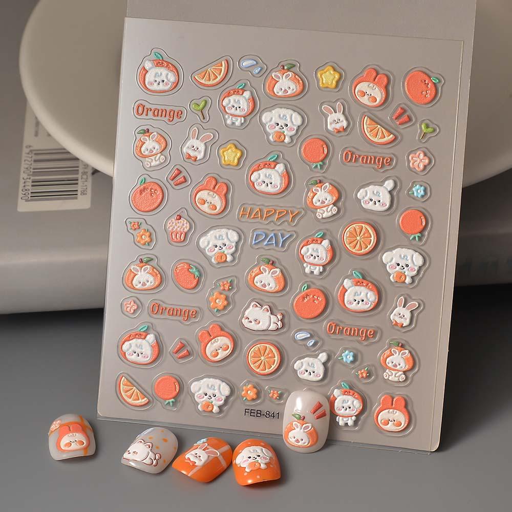 5D Embossed Cute Puppy Nail & Laptop Stickers, Waterproof & Three-Dimensional, In Stock