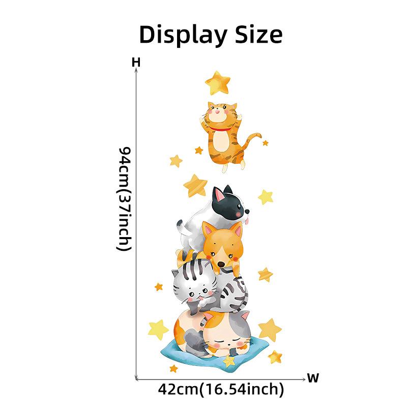 Children's Room Wall Stickers Cartoon Animals on Train Airplane Hot Air Balloon Wall Decals Baby Nursary Kindergarten Decoration