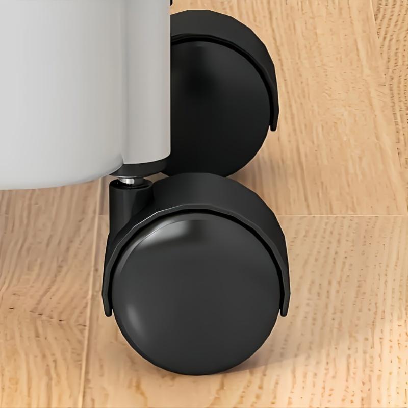 1pc Multifunctional Under-Table Storage Rack with Wheels-Double Polypropylene Organizer,Compact Mobile Shelf for Office Supplies