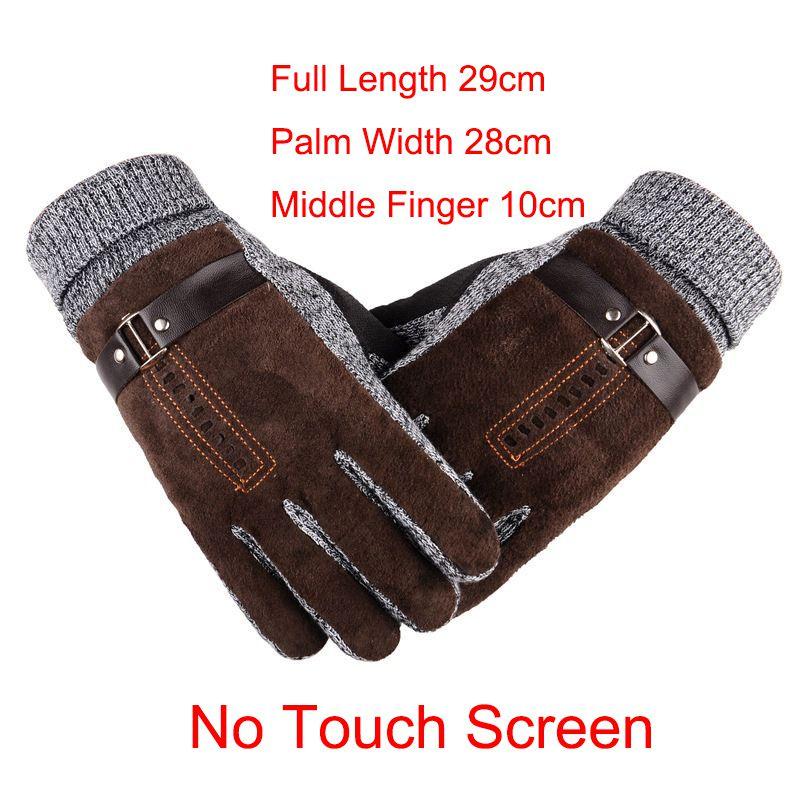 

Waterproof Winter Windproof Antislip Thermal Touch Screen Gloves Ladies Mens #3 Brown(No Touch Screen)