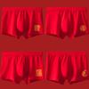 4Pcs Red Underwear Men's Boxers Briefs Cotton Undies Big Size Underpants L XL 2XL 3XL 4XL 5XL 6XL