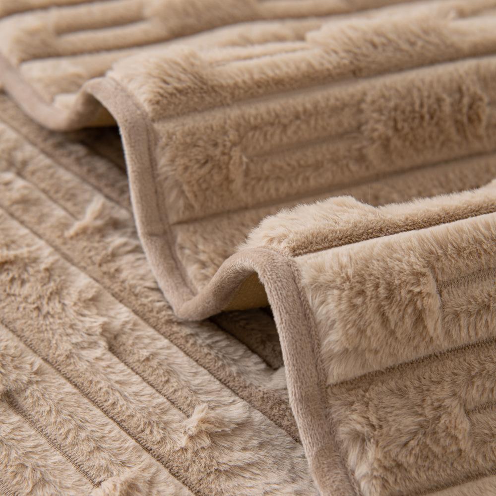 Cream Style Rabbit Plush Sofa Cushion Autumn and Winter New Thickened Cushion Winter Antislip High-End Sofa Cover Cloth