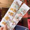 5 Pieces Set Cute Baby Handmade Cartoon Hairpin Lovely Little Girl Flower Side Clip Children Hair Accessories Kids Hair Clips