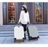 24" Large Capacity Aluminum Frame Travel Suitcase with Pull-handle and Universal Wheels for Students and Tourists