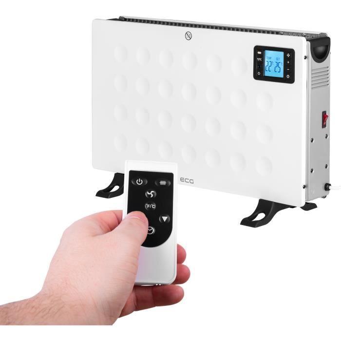 Chauffage Électrique - ECG - TK 2080 DR - 2000 W - Thermostat Variable - 3 Niveaux de Puissance
