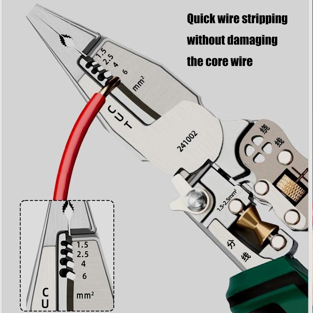 8 in 1 Wire Stripper Twister with Electricity Measurement Wire Stripper Twister for Cutting and Pulling Wires Tester