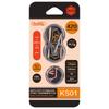 KeyUnity KS01 Carabiner Stainless Steel Silver with Key Camping Keychain, Men's Carabiner, S-Shaped, Small, EDC, S-Hook, Non-Falling, Ring,