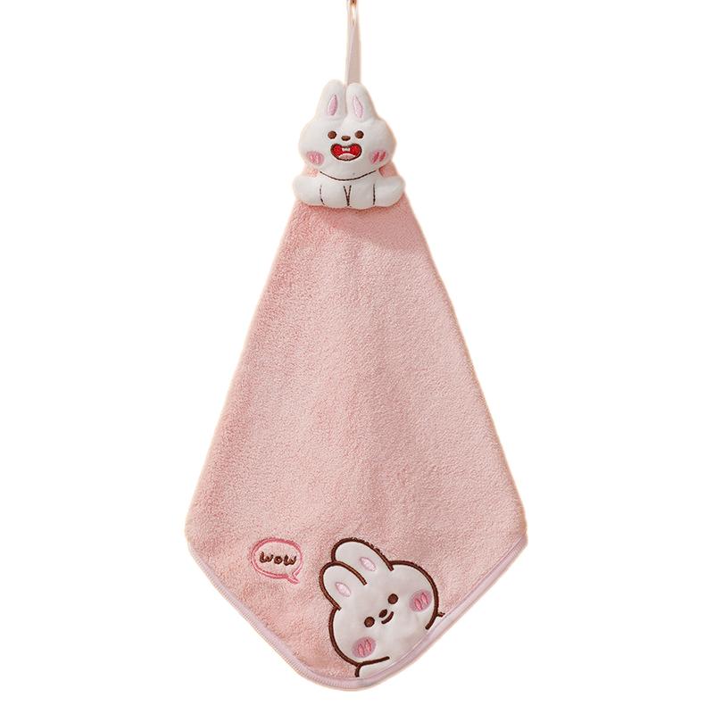 Animal Patterneds Kids Hand Towels Soft Corals Velvets Highly Absorbent Fast Drying For Kitchens And Bathrooms