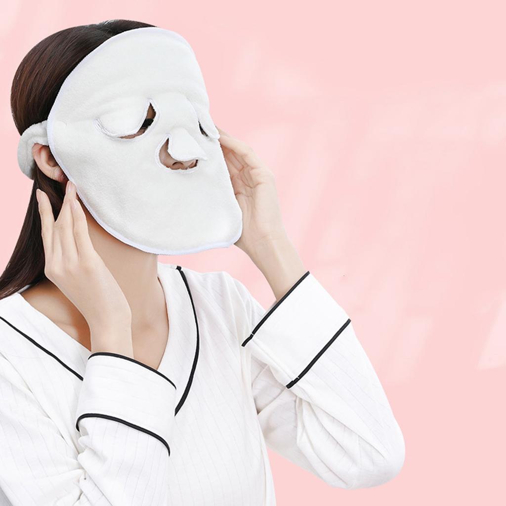 Hot Compress Facial Steam Towel Home Beauty Salon Reusable Moisturizing Skin Care Face Towel 3 Hole