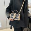 2025 Spring New Retro Personality Temperament Leopard Print Portable Small Square Bag Women's Fashion Shoulder Messenger Commuter Women's Bag