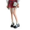 Black Japanese jk round head platform small leather shoes women's 2025 spring new versatile skirt shallow mouth Mary Jane shoes