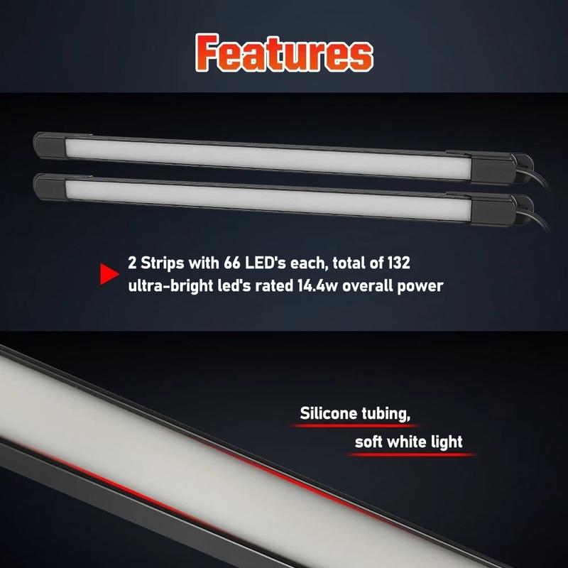 1IN1 2IN1 3IN1 LED Truck Bed Light Kit 66/132/198 White Waterproof LED Pickup Bed Lighting Rear Cargo Work Box Grill Accent Bar