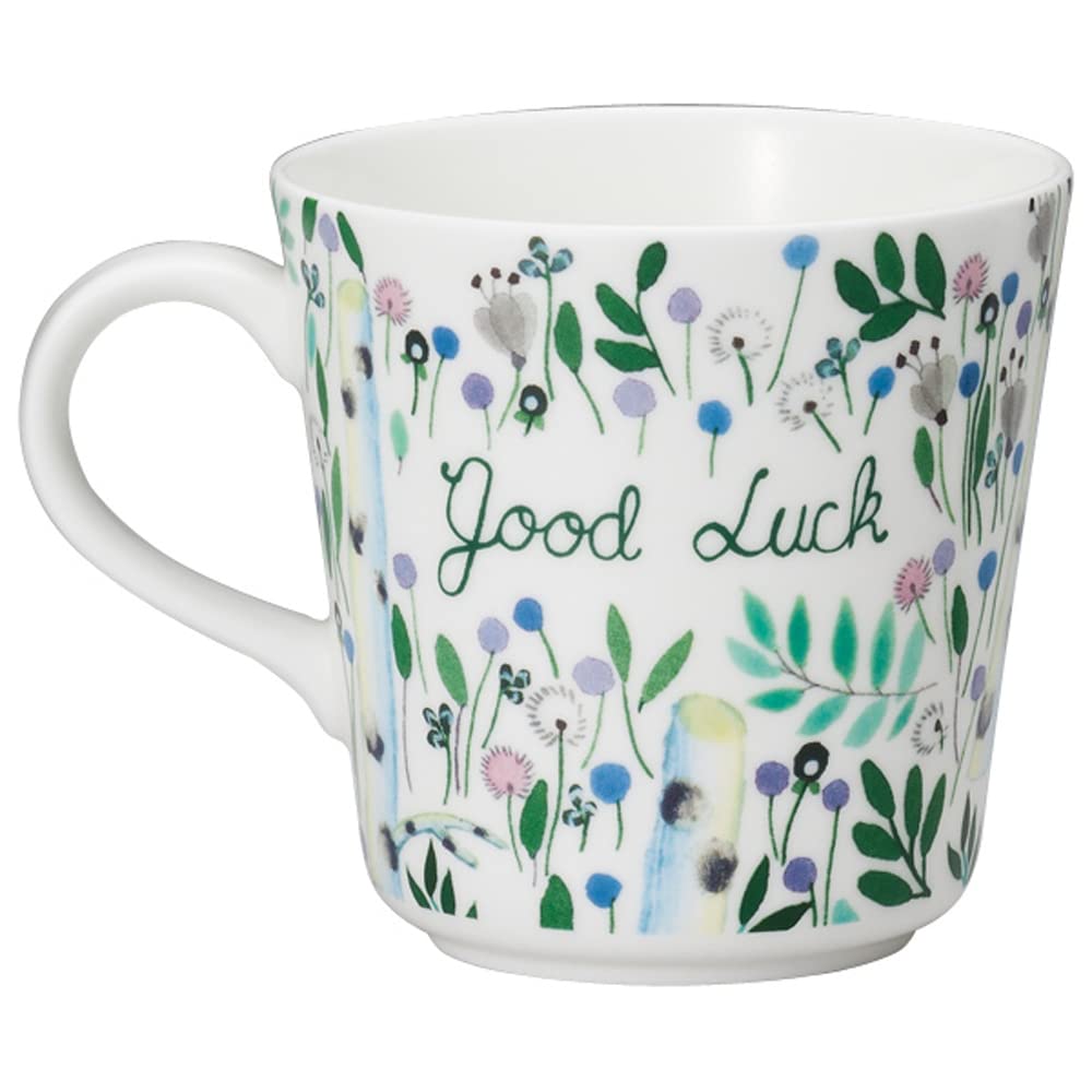 NARUMI Anna Emilia Mug, 340cc, Good Luck, Floral Design, Cute, Large, Gift, Microwave-Safe, Dishwasher-Safe, Gift Boxed, 51948-2923P