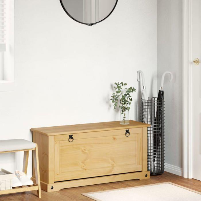 VidaXL Shoe Cabinet Corona 99x32x47 Cm Solid Pine Wood, Shoe Storage, Shoe Cupboard, Shelf At 4002784