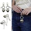 Unique Heart Shaped Keychain Mobile Phone Charm Elegant Jewelry Decoration Fashionable Accessory Portable Keychain