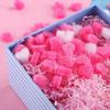 50Pcs Love Heart Shape Gift Box Filler Pink Foam Strip Wedding Gift Box Fluffy Filler  for Gift Box