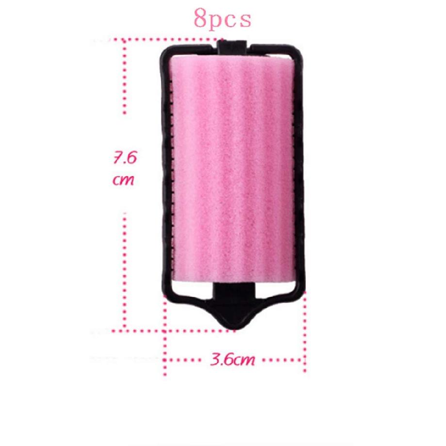 8pcs Hair Care Roller Style Sponge Does Not Hurt Hair Curler, Hair Rollers Rolls Styling Curler Tools Foam Self Lock Holder Bun, Easy DIY Natural Way