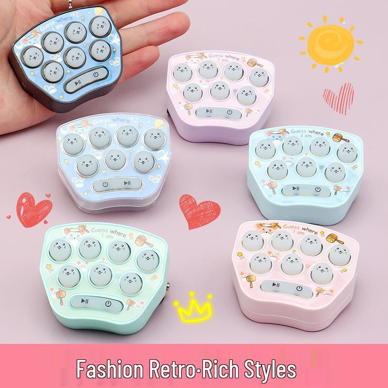 Mini Whack-a-Mole Puzzle Keychain: Creative Stress-Relief Gift