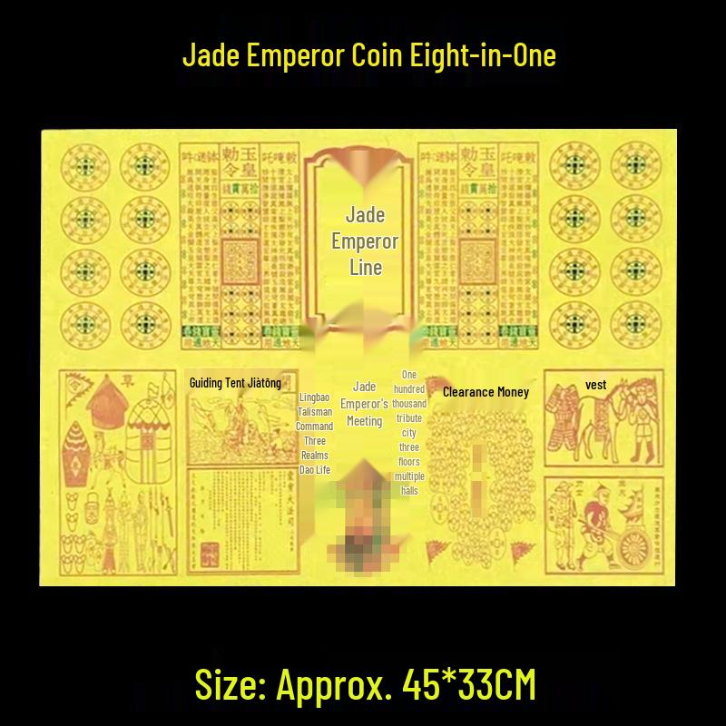 

Jade Emperor s Golden Chariot Armor: Eight-in-One Currency Set 45x33cm (20 sheets)