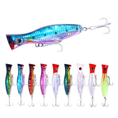 1 szt. Twardy Popper Przynęta Topwater Popper Przynęta 13 cm 43 g Sztuczna Przynęta Wędkarska Akcesoria z Kotwiczką 1/0# Przynęty