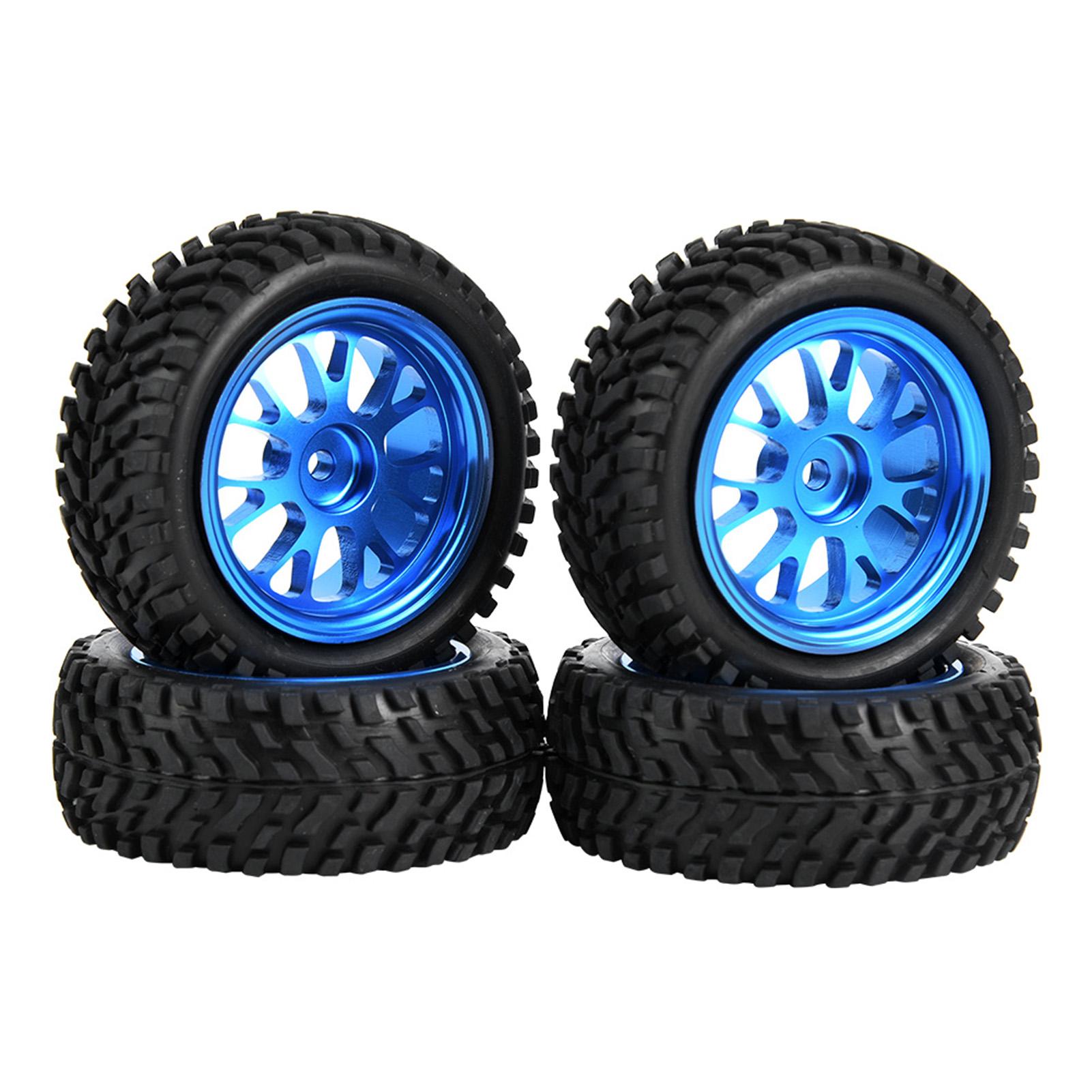 

RC Crawler Tires Blue Metal y shaped Rims Wheel for WL A959 A979 A969 118 Model Car