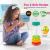 Baby Spinning Stacking Toys Sensory Toys for Toddlers Rainbow Ring Spin Montessori Toys for Girl Boy Christmas Birthday Gifts