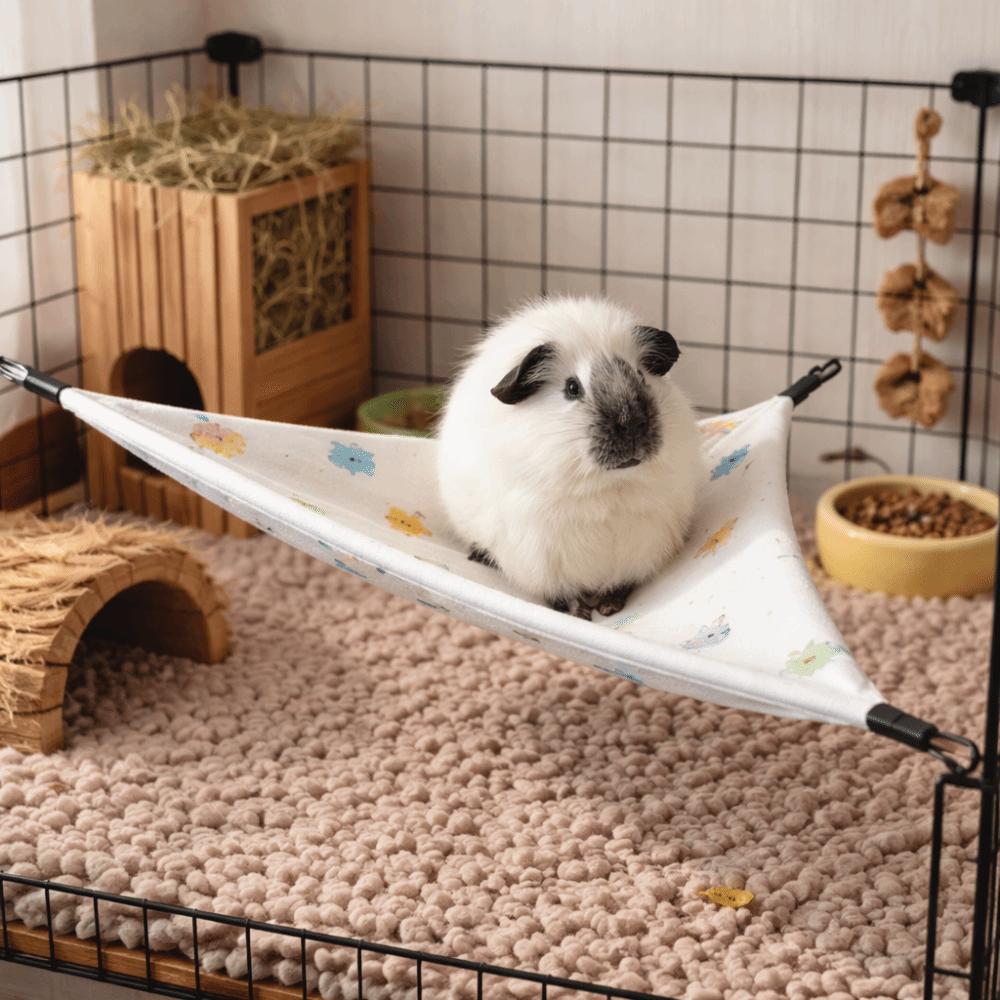 Eis-Seide Hamster Dreieck Hängematte Hautfreundlich Atmungsaktiv Kühlend Hängendes Bett Bequem Beidseitig Hängendes Käfig Haus