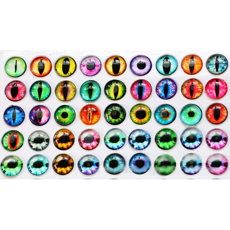 50pcs Mixed Color Glass Cabochon Eyes Doll Making Owl Bear