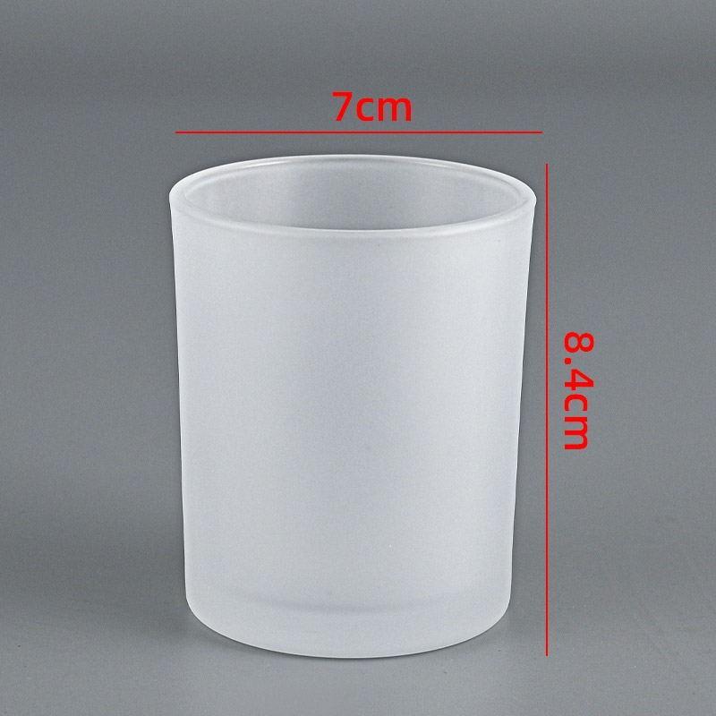 Colored Frosted Glass Candle Jar with Optional Lid - Creative Wide Mouth Design