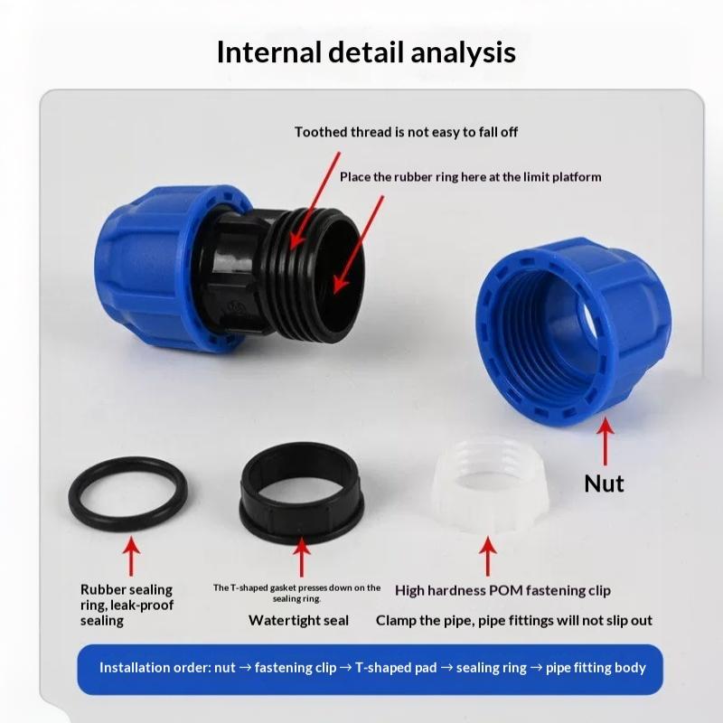 1Pc IBC Tank Adapter Easy to Install 1/2'' 3/4'' Coarse Thread Connector for PE PVC Pipe Garden Irrigation Use