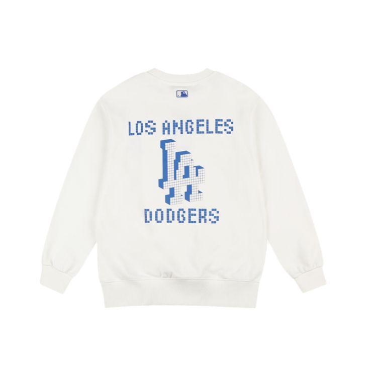 MLB Los Angeles Dodgers Letter Academy Logo Rundhals-Sweatshirt Unisex-Sweatshirt Off-White 31MTG2111-07I S